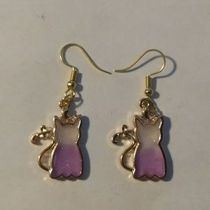 Jewelry - KITTY CAT EARRINGS - Cute Kitten Gold Jewelry Jewelry - KITTY CAT EARRINGS - Cute Kitten Gold Jewelry